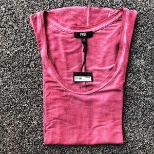 PAIGE dusty rose pink scoop neck top